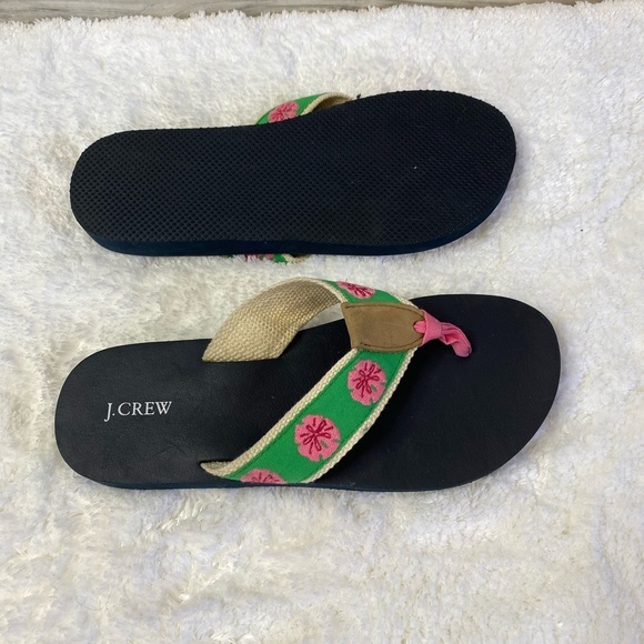 J. CREW FACTORY Floral  Pink, Green Silk Ribbon 6 - Picture 3 of 6